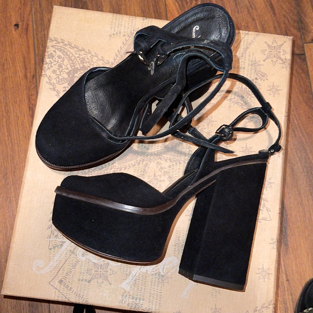 Free People Suede Platform Heels